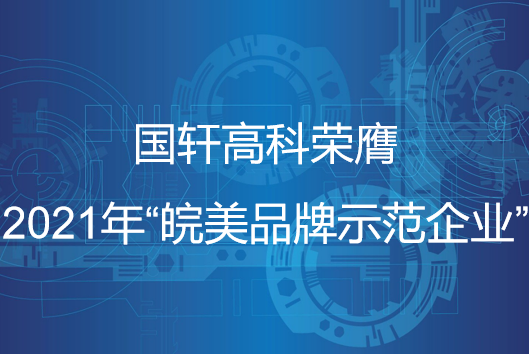 國軒高科榮膺2021年“皖美品牌示范企業(yè)”