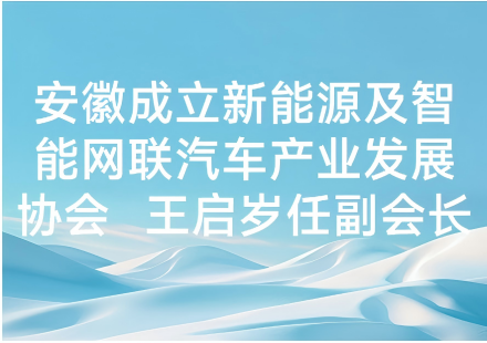 安徽成立新能源及智能網(wǎng)聯(lián)汽車產(chǎn)業(yè)發(fā)展協(xié)會(huì)  王啟歲任副會(huì)長